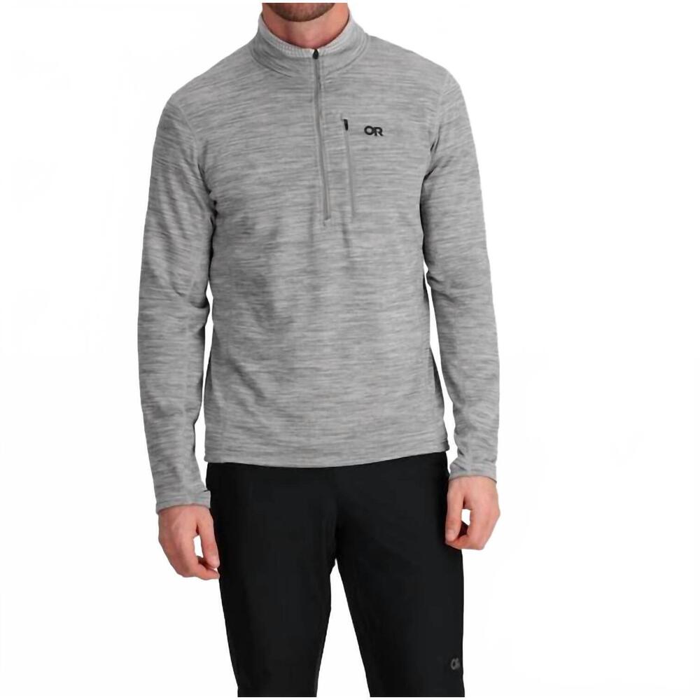 NEW OUTDOOR RESEARCH vigor grid fleece half zip jacket in grey heather